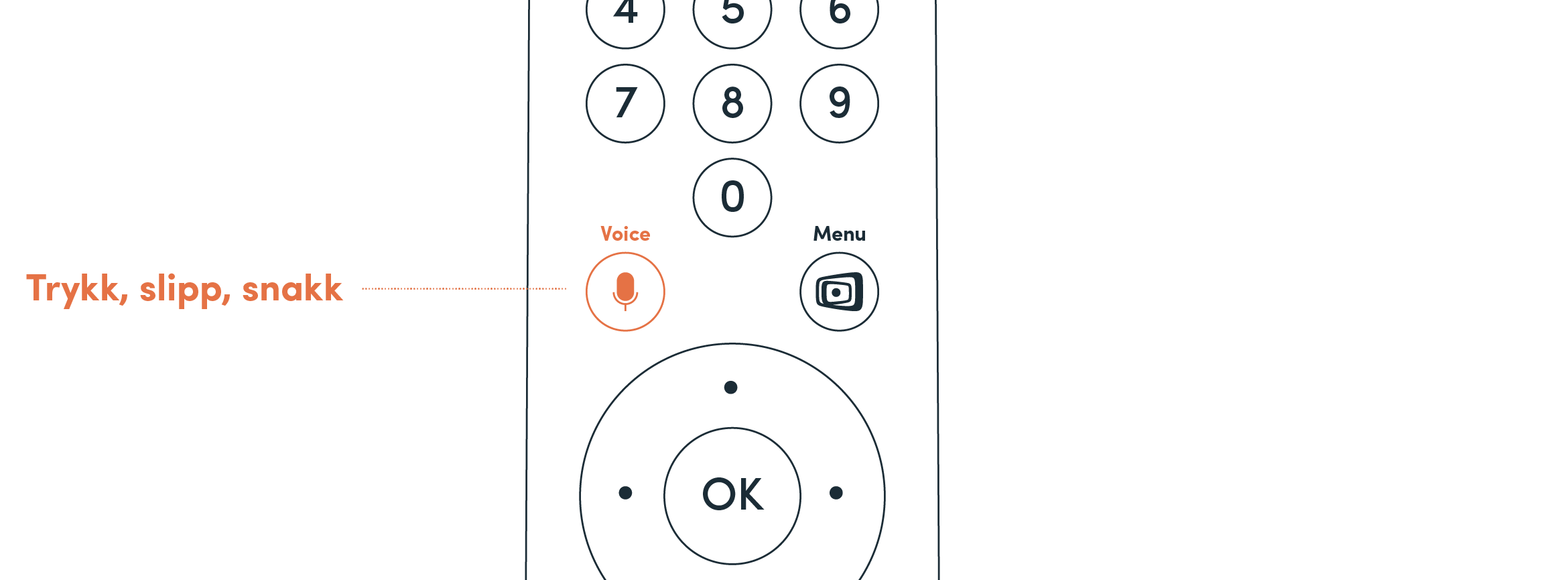 OP Søk innhold Talesøk, slipp trykk snakk