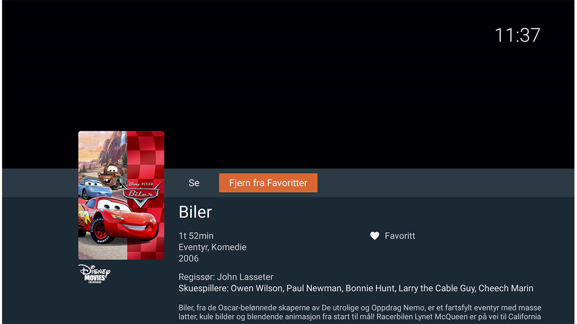 Fjern fra favoritter