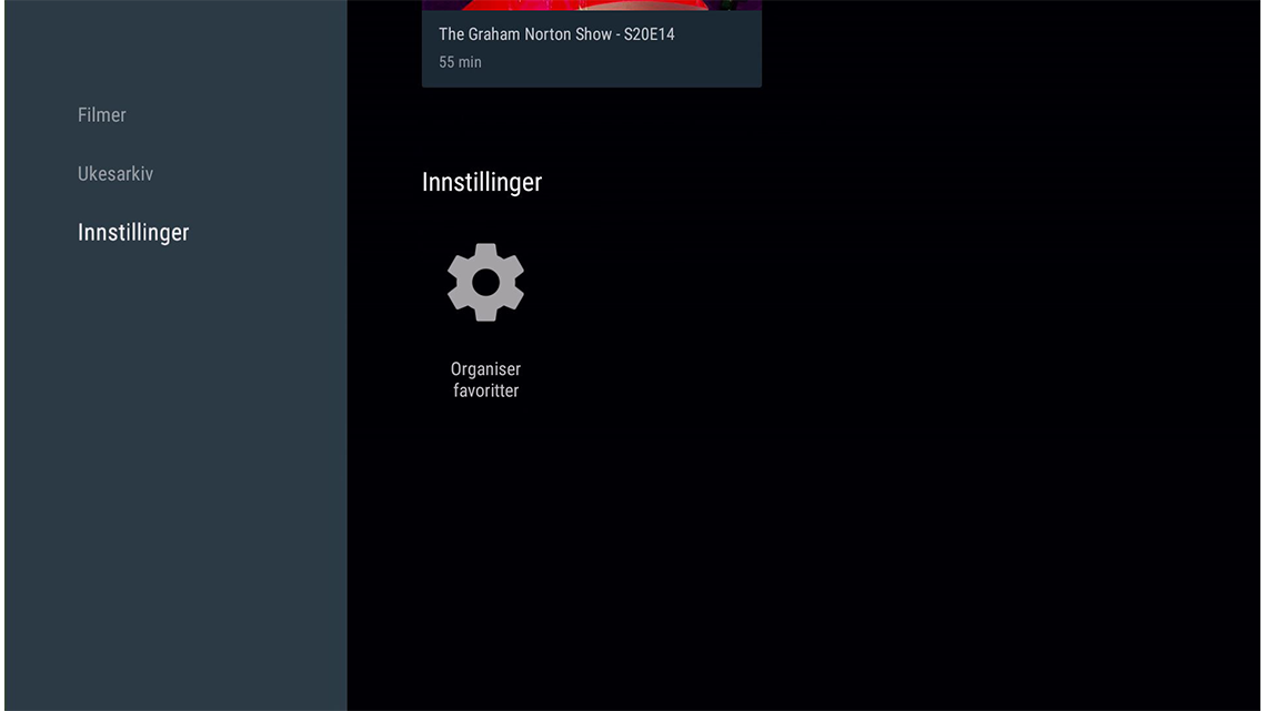 Organiser dine favoritter
